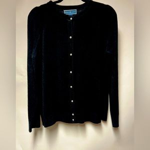 KAREN SCOTT PEARLED BUTTON DOWN CARDIGAN XL